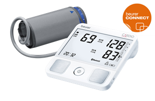 Helautomatisk blodtrycksmätare för överarm och EKG Bluetooth